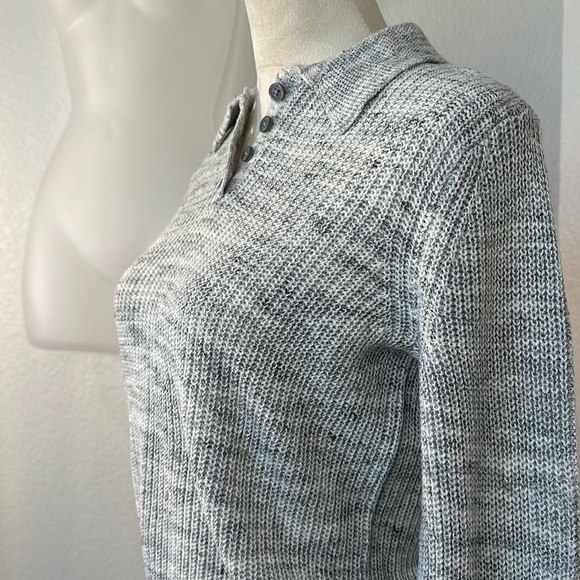 American Eagle Heather Gray Polo Knit Sweater Size Small NWOT - Picture 6 of 9